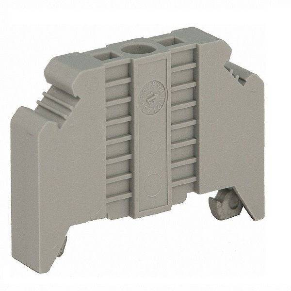 Poste Final Poliamida para Trilho 35 mm 9,50 mm Cinza