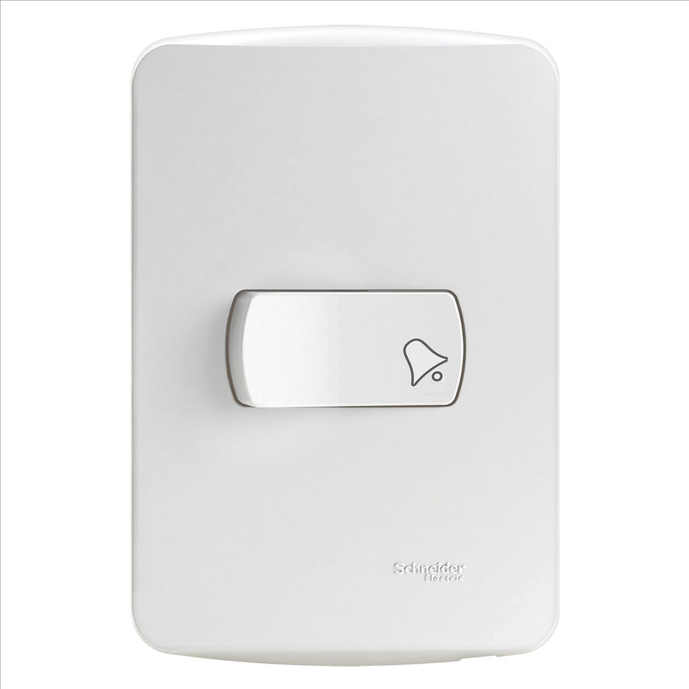 Interruptor Embutir 1 Tecla Pulsador Campainha Horizontal 10A/250VCA 4x2 Branco Linha Miluz com Placa