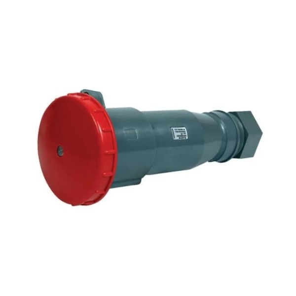Acoplamento Móvel 3P+T 63A/380VCA Fêmea PVC Vermelho Brasikon 6H IP67 Industrial