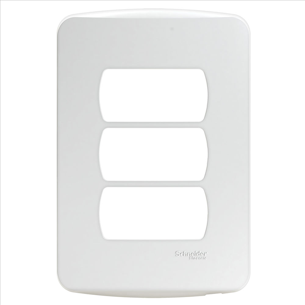 Placa PVC para 3 Módulos 4x2 Branca Linha Miluz