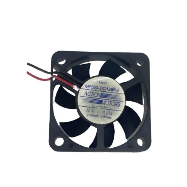 Ventilador Micro Alumínio Quadrado 50x50x15 mm 12VCC 1,8W 50/60 Hz 5500 RPM Preto