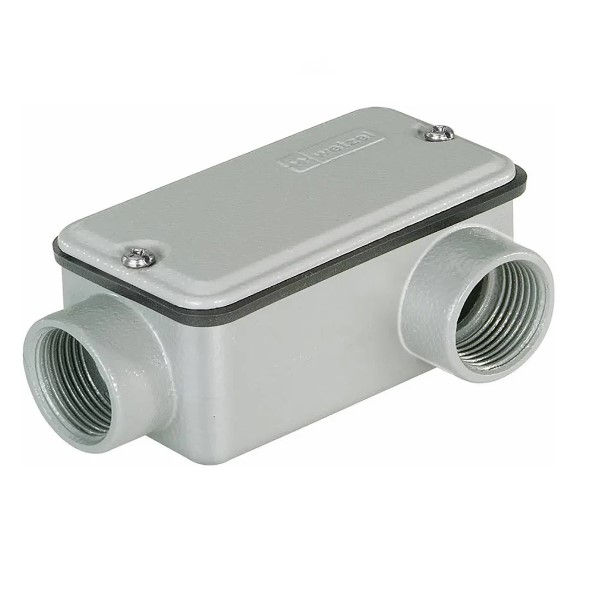 Condulete Alumínio Tipo LL 1/2" com Rosca BSP com Tampa Cega com Vedação sem Pintura