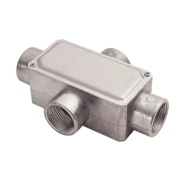 Condulete Alumínio Tipo X 1/2" com Rosca BSP com Tampa Cega sem Vedação sem Pintura