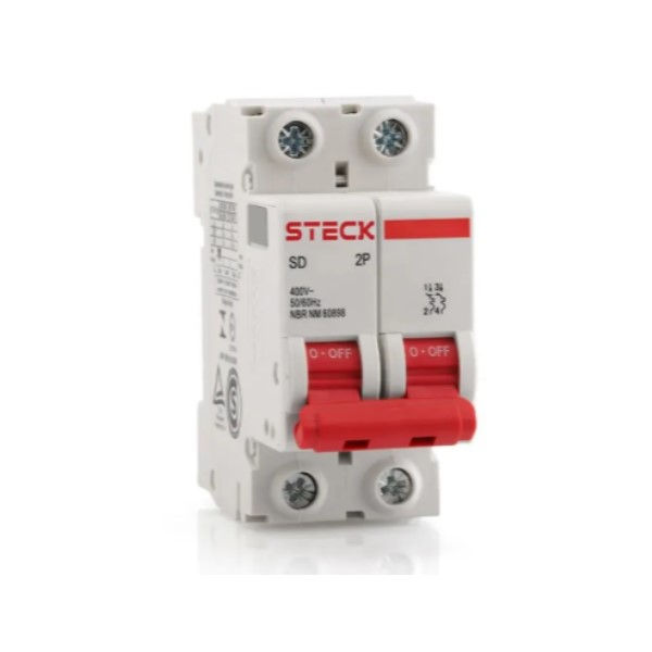 Disjuntor Termomagnético Fixo Bipolar SDD62 C 6A 5 KA/3 KA 220/380VCA DIN