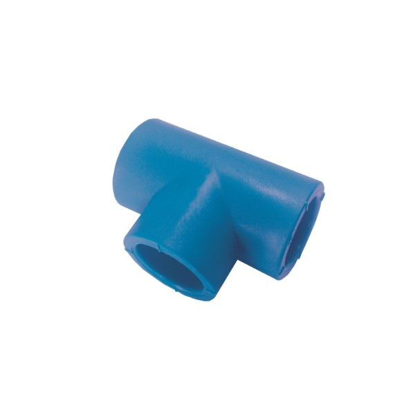 Te PPR Fêmea/Fêmea/Femea 40 mm Industrial Azul