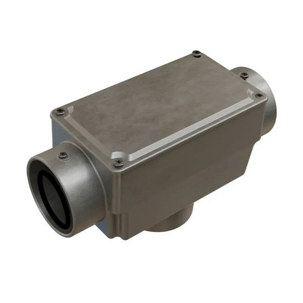 Condulete Alumínio Tipo TB 1.1/2" com Rosca BSP com Tampa Cega com Vedação sem Pintura