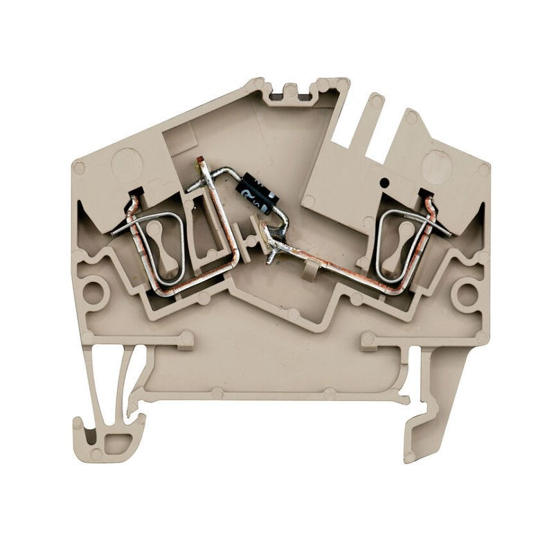 Conector Passagem SAK Poliamida ZDU 400V 2,50 mm² Bege Escuro com Mola