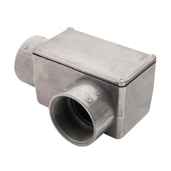 Condulete Alumínio Tipo LL 2.1/2" com Rosca BSP com Tampa Cega com Vedação sem Pintura IP54