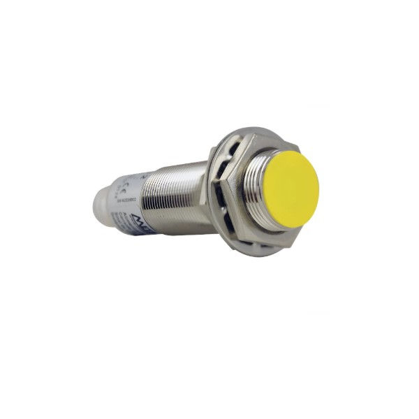 Sensor Indutivo Faceado Cilíndrico M18 NPN 10-36VCC 1NA+1NF Alcance 5 mm com Conector M12 IP66