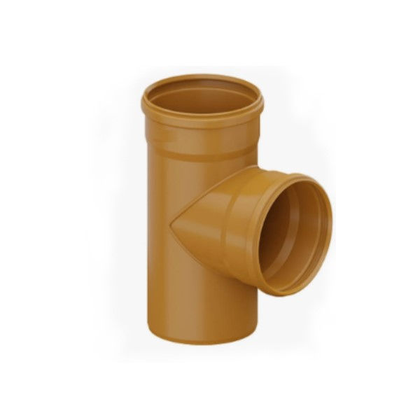 Te PVC Redução BBP sem Anel 150x100 mm Coletor Laranja Esgoto/Água Pluvial