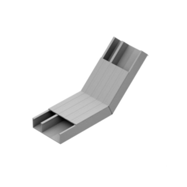 Curva Alumínio Vertical Interna 90G para Canaleta Dutotec 25 mm Natural Standard