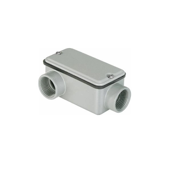 Condulete Alumínio Prova de Tempo Tipo LR 1.1/2" com Rosca NPT com Tampa com Vedação Pintura Epóxi IP66