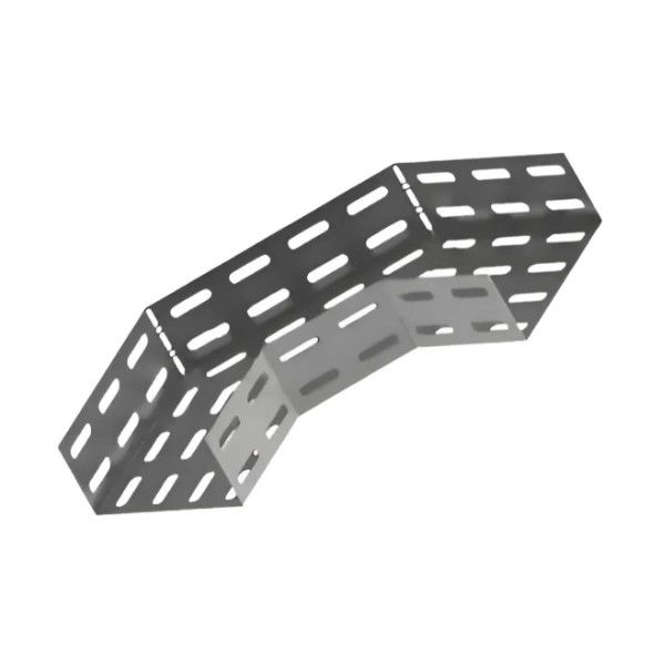 Curva 90G Horizontal Perfurada Galvanizada a Fogo Interna para Eletrocalha 1000x100 mm