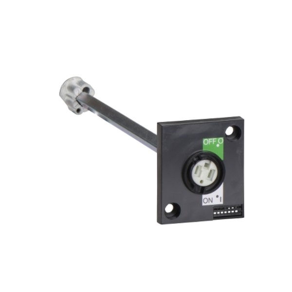 Manopla Rotativa com Eixo Prolongador Lateral INS40/160 Preta