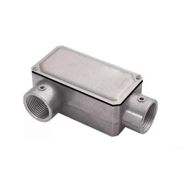 Condulete Alumínio Tipo LR 3/4" com Rosca NPT com Tampa Cega com Vedação