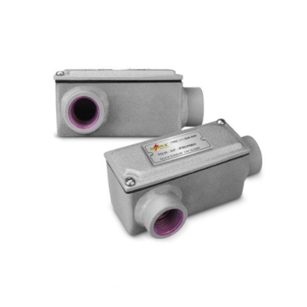 Condulete Ferro Fundido Nodular (GF) Tipo T 1.1/2" com Rosca NPT com Tampa com Vedação IP66