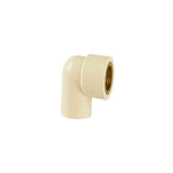 Joelho Super CPVC 90G Bolsa e Rosca com Inserto Metálico 28 mmX1" Ultratemp Flowguard Água Quente