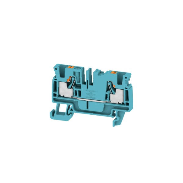 Conector Passagem SAK Poliamida A2C 4,00 mm² Azul Conexão para Mola (Push-in)