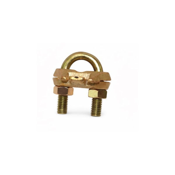 Grampo Tipo U Latão para Aterramento para Cabo e Haste 6,00-50,00 mm² para Hastes 1/2"-5/8"