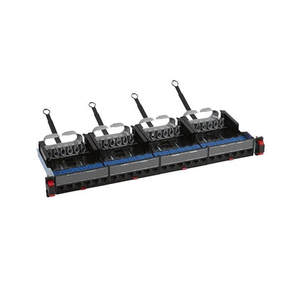 Patch Panel 19" Categoria 6 24 Portas Preto