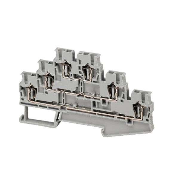 Conector Passagem SAK Poliamida 2,50 mm² com 6 Pontos Cinza com Mola