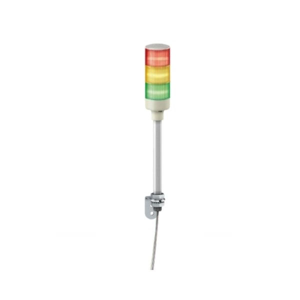 Coluna Luminosa Alumínio Torre com 3 Lentes 60 mm 24VCA/VCC Amarelo/Verde/Vermelho Luz Contínua