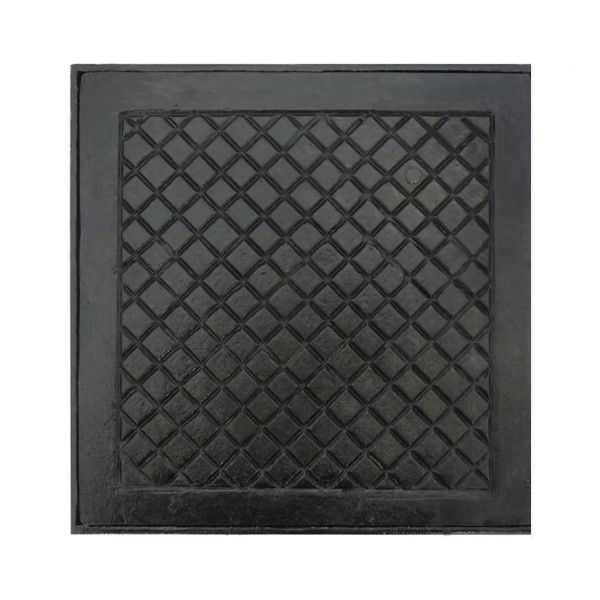 Tampa Ferro Fundido Quadrada Cega 150x150 mm com Aro