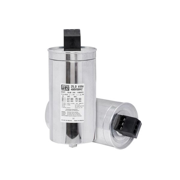 Capacitor Correção Fator de Potência 25,0 KVAR 480VCA Trifásico Tipo Célula sem Caixa 60 Hz