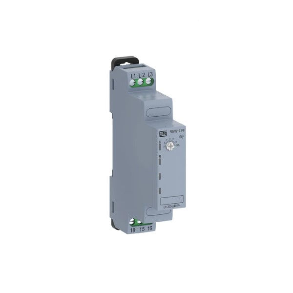 Relé Falta de Fase RMW17-FF 220/380/440VCA 1 Contato Reversível (NAF) 50/60 Hz com Assimetria Fases sem Neutro