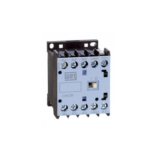 Contator Principal Tripolar 9A Mini 2NA+2NF 220VCA 50/60 Hz CWC09 Conexão para Parafuso