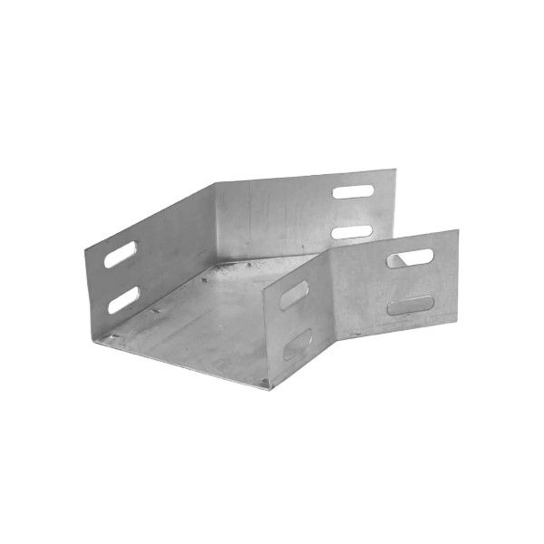 Curva 45G Horizontal Perfurada Galvanizada a Fogo para Eletrocalha 100x50 mm