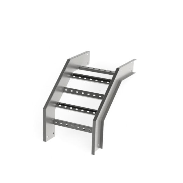 Curva 90G Vertical 38x38 Galvanizada a Fogo Externa para Leito 400x100 mm com Aba Externa Chapa 18/18