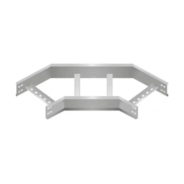 Curva 90G Horizontal 38x38 Galvanizada a Fogo para Leito 400x100 mm com Aba Externa Chapa 18/18
