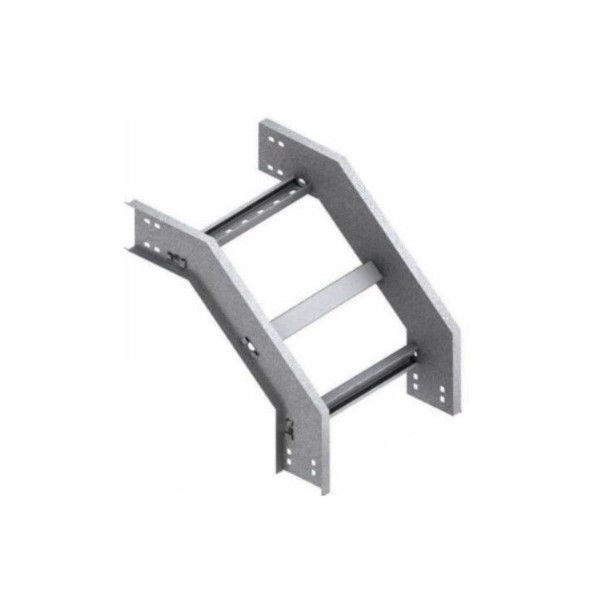 Curva 90G Vertical 38x38 Galvanizada a Fogo Externa para Leito 600x100 mm com Aba Externa Chapa 16/18