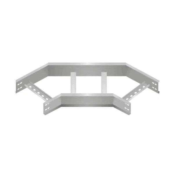 Curva 90G Horizontal 38x38 Galvanizada a Fogo para Leito 600x100 mm com Aba Externa Chapa 16/18