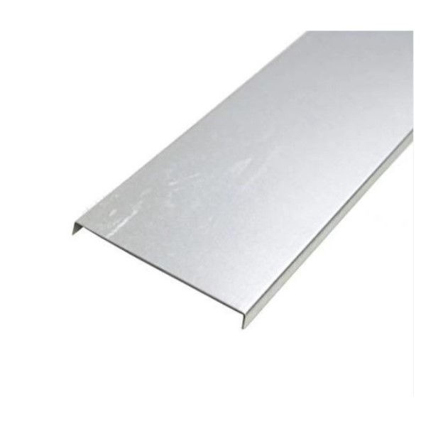 Tampa Encaixe para Leito Galvanizada a Fogo 600x3000 mm com Aba Externa