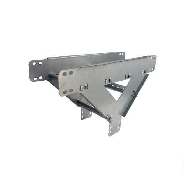 Te Vertical Descida Laral Galvanizado a Fogo para Leito 400x100x19 mm com Aba Exrna