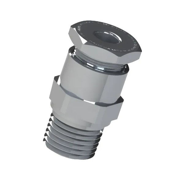 Prensa Cabo Alumínio Não Armado EXD/Exe 3/4" com Rosca BSP Cinza IP66 Range 11,0 - 13,5 mm