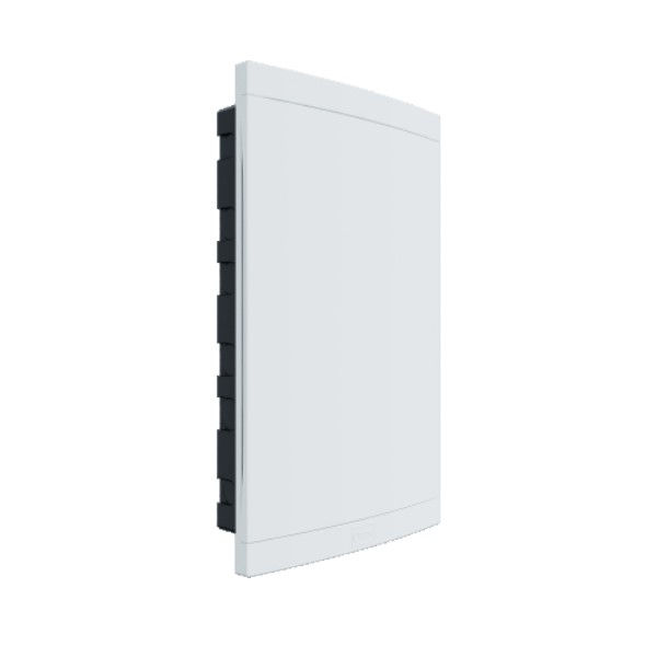 Quadro de Distribuição PVC Embutir 36 Disjuntores DIN sem Barramento sem Geral Branco Porta Opaca .
