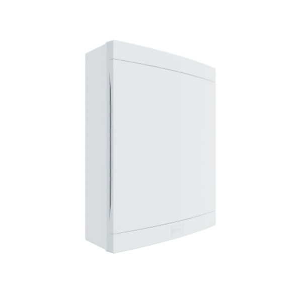 Quadro de Distribuição PVC Sobrepor 24 Disjuntores DIN sem Barramento sem Geral Branco Porta Opaca