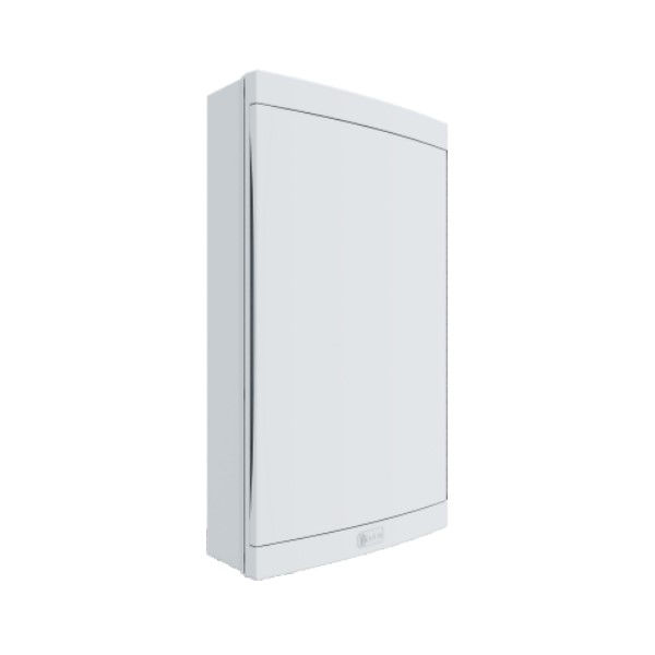 Quadro de Distribuição PVC Sobrepor 36 Disjuntores DIN sem Barramento sem Geral Branco Porta Opaca