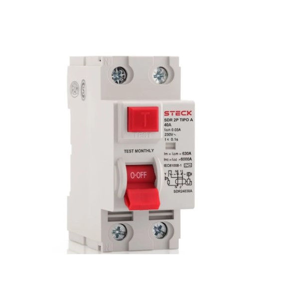 Interruptor dr Bipolar 10 KA 127/220VCA 40A 30 MA DIN Tipo a Diferencial Residual para Carregador Veicular