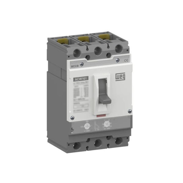 Disjuntor Eletrônico Ajustável Tripolar ACW160H 112-160A 120 KA/85 KA 220/380VCA Caixa Moldada
