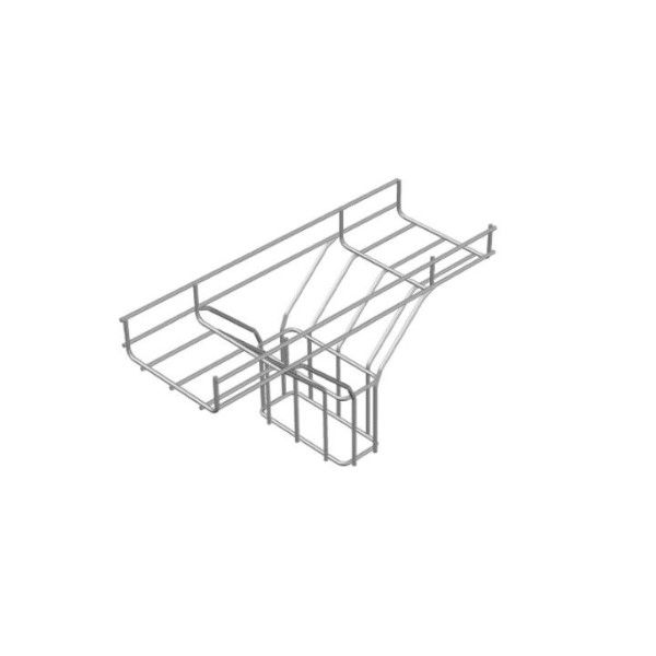Te Liso Vertical Descida Laral INOX para Leito Aramado 100x50 mm