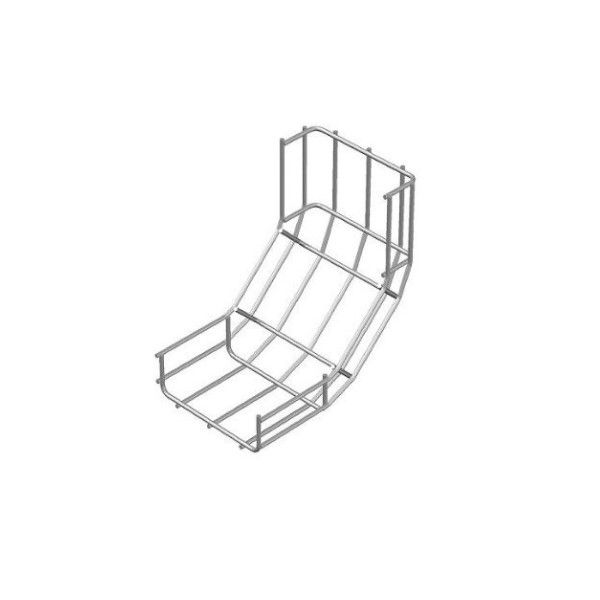 Curva 90G Vertical INOX Interna para Leito Aramado 100x50 mm