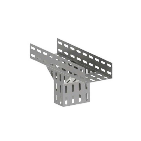 Te Perfurado Vertical Descida 90G Galvanizado a Fogo para Eletrocalha 100x100 mm Chapa 18