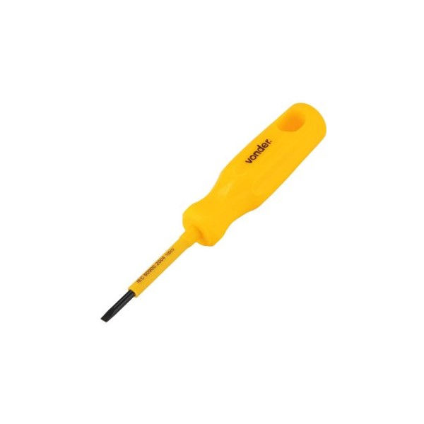 Chave Fenda Isolada 1000V Aço Vanadium 1/8"X2" 3x50 mm Amarela