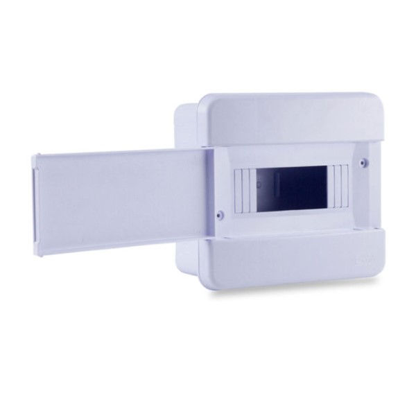 Quadro de Distribuição PVC Embutir 16 Disjuntores DIN sem Barramento sem Geral Branco Porta Opaca