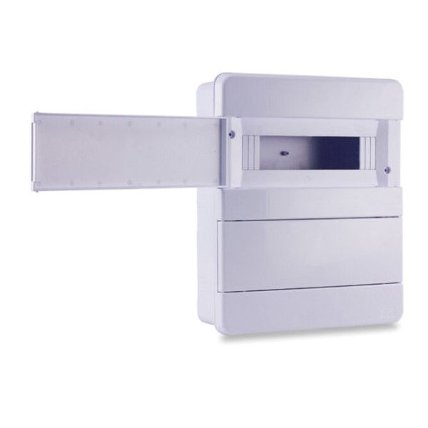 Quadro de Distribuição PVC Embutir 24 Disjuntores DIN sem Barramento sem Geral Branco Porta Opaca