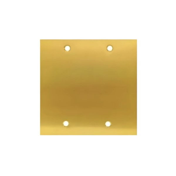 Placa Piso Unha Latão Escovado Cega 4x4 Padrão